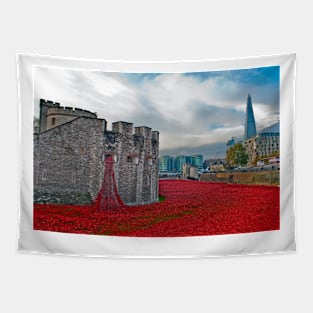 Red Poppies At The Tower Of London Tapestry