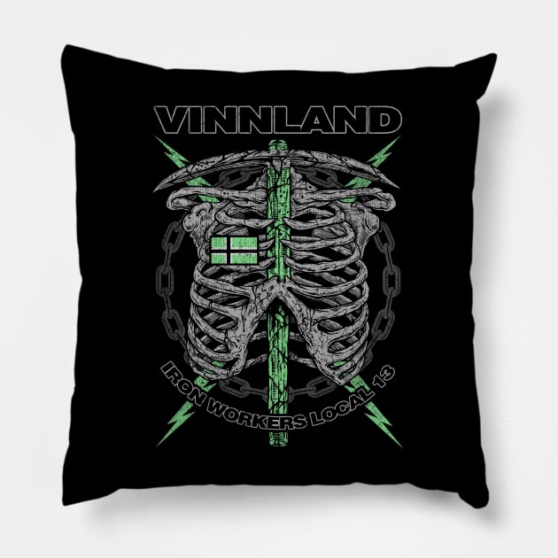 "VINNLAND IRONWORKERS LOCAL 13" Pillow by joeyjamesartworx