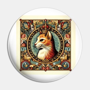 cat portrait shirt Pin