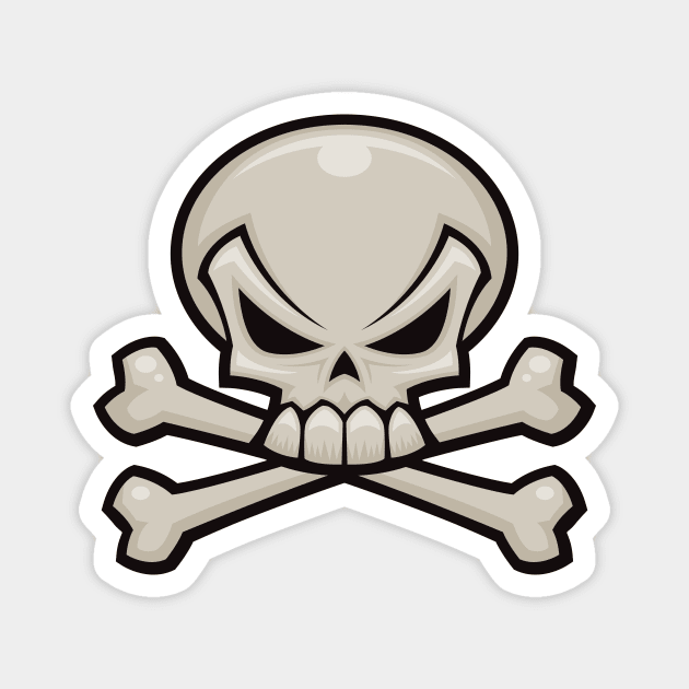 Skull and Crossbones Magnet by fizzgig