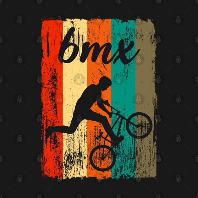 Retro vintage BMX bike cycling design gift idea by Macphisto Shirts