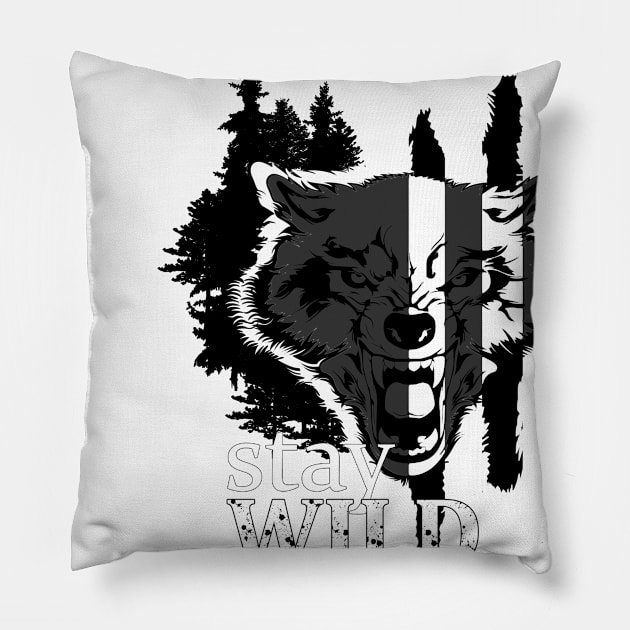 Stay wild Pillow by CB_design