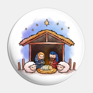 Nativity paint Cartoon Pin