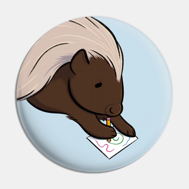 Crested Porcupine Pin by DeguArts