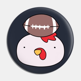 Football Chicken Face Pin