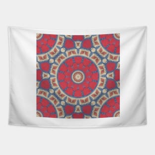 Textured Mandala , Festive , Holiday , Navajo Pattern Tapestry