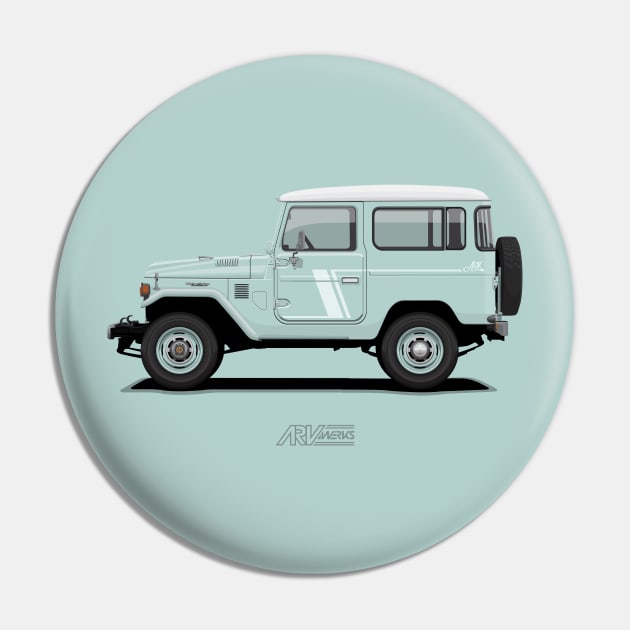 Land Cruiser FJ40 HardTop Blue Pin by ARVwerks