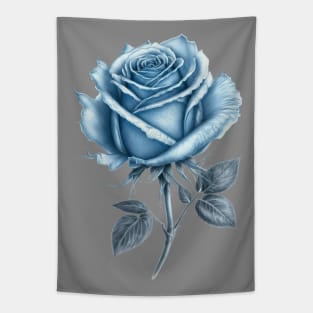 Blue Rose Drawing, Flower Drawing, Gift For Her Tapestry