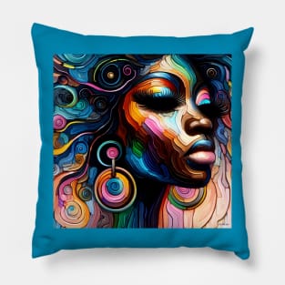 Abstract face painting #2. By Charlotte VanRoss (cvanross) Pillow