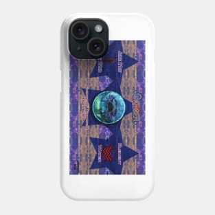 Zodi-Disc Cancer with background v1 Phone Case