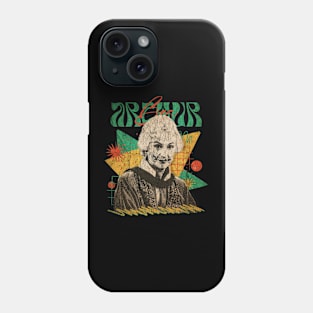 VINTAGE POP RETRO -Bea Arthur Golden Squad Black-  STYLE 70S Phone Case