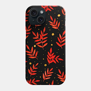 Magical branches - black and orange Phone Case