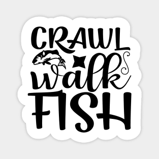 Wishing I Was Fishing - Less Talk More Fishing - Gift For Fishing Lovers, Fisherman - Black And White Simple Font Magnet