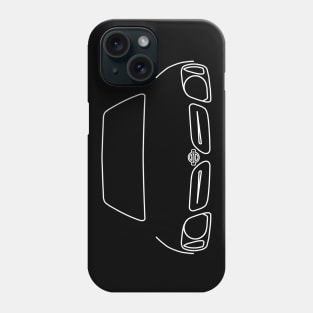 Nissan Micra outline graphic (white) Phone Case