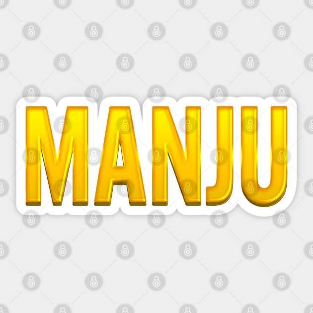 Manju Name Manju Sticker Teepublic The name manju has five characters. manju name