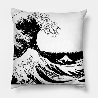 Retro Great Wave Off Kanagawa Pillow