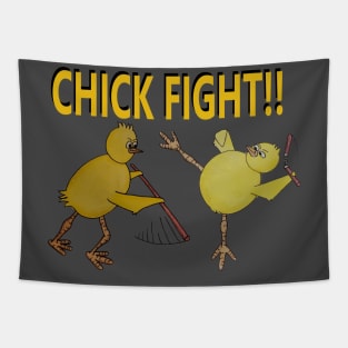 Chick Fight! Baby chickens throw down. - martial arts Tapestry