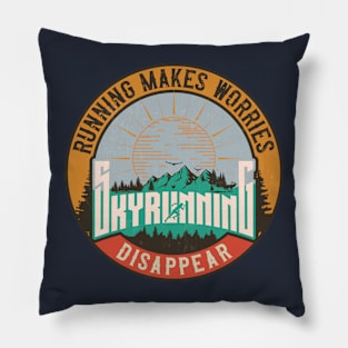 SKYRUNNING RUNNING MAKES WORRIES DISAPPEAR Pillow