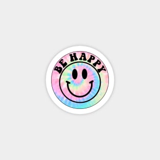 Pastel Tie Dye Be Happy Magnet