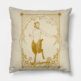 Dark Academia Pan Satyr Greek Nature God Pillow