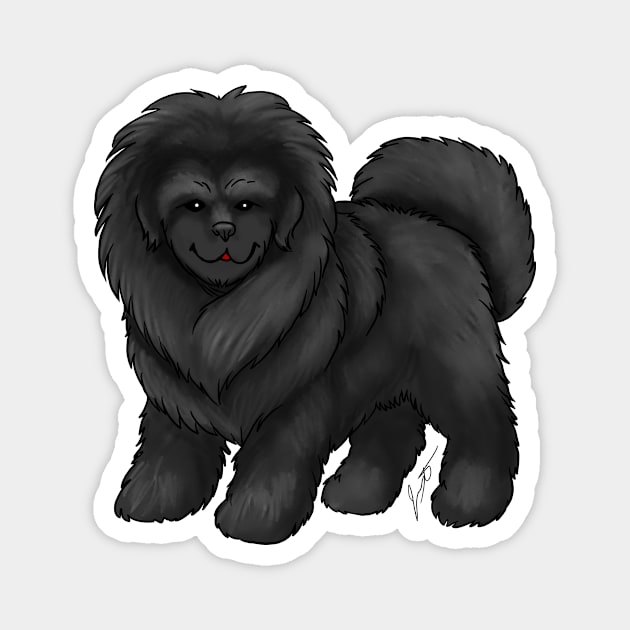 Dog - Tibetan Mastiff - Black Magnet by Jen's Dogs Custom Gifts and Designs