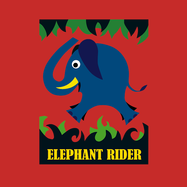 Elephant Rider Cartoon by haegifrq