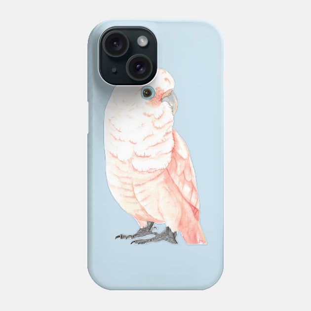 Goffin's cockatoo watercolor Phone Case by Oranjade0122