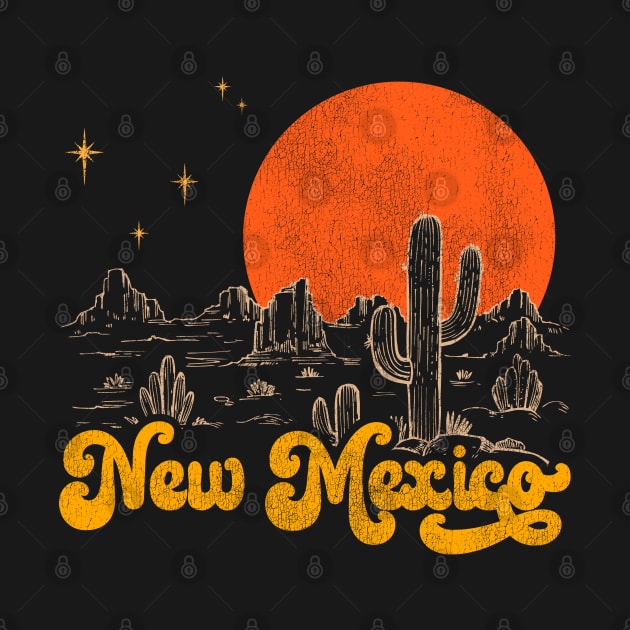 Vintage State of New Mexico Mid Century Distressed Aesthetic by darklordpug