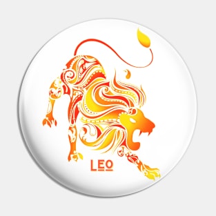 Vibrant Zodiac Leo Pin