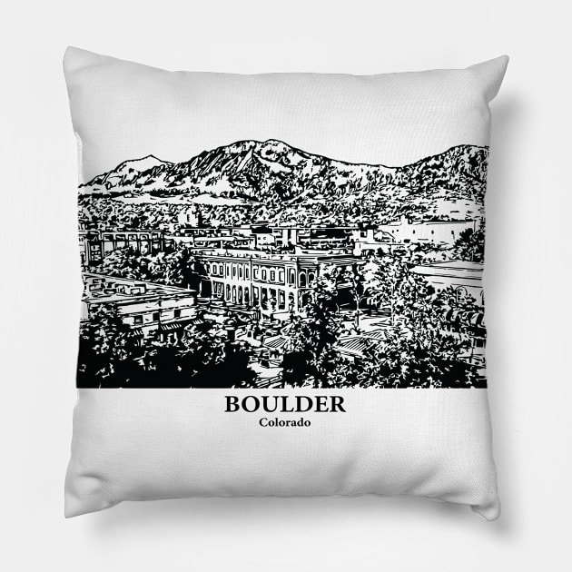 Boulder - Colorado Pillow by Lakeric