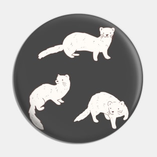 White ferret pack Pin