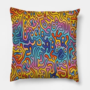 Seamless Turing Pattern Abstract Colored Pillow