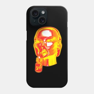 Gold chrome alien head with poppers gas mask Phone Case