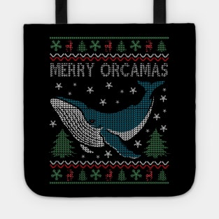 Merry Christmas Orcas Killer Whale Gift Ugly Christmas Tote