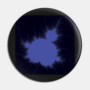 Fractal Light - Sky Blue Mandelbrot Pin