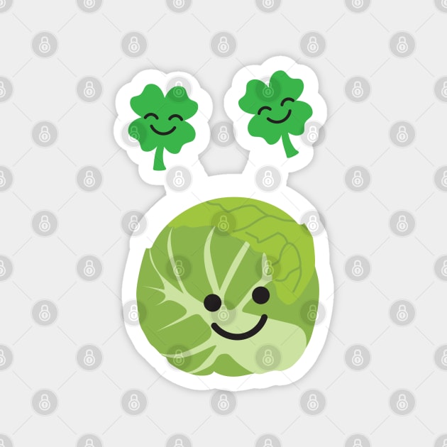 St Patrick's Day Brussels Sprout! Magnet by VicEllisArt