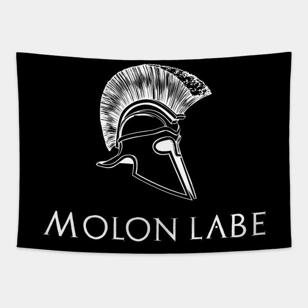 Molon Labe Laconic Spartan Quote Tapestry by Styr Designs