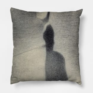 A Woman Fishing by Georges-Pierre Seurat Pillow