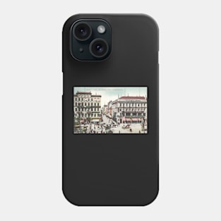 Berlin "Unter den Linden" at the corner  "Friedrichstrasse" Phone Case