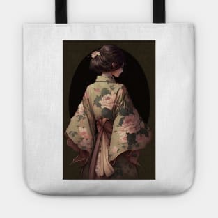 Kimono with Roses Tote