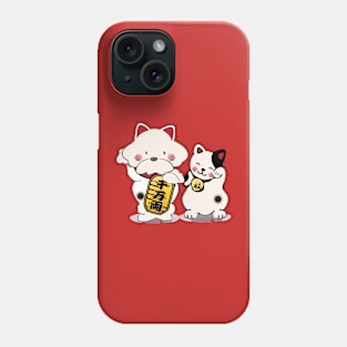 Japanese Lucky Dog and Cat Phone Case