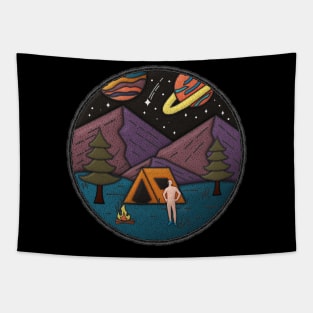 Solo Camping Midlife Merit Badge Tapestry