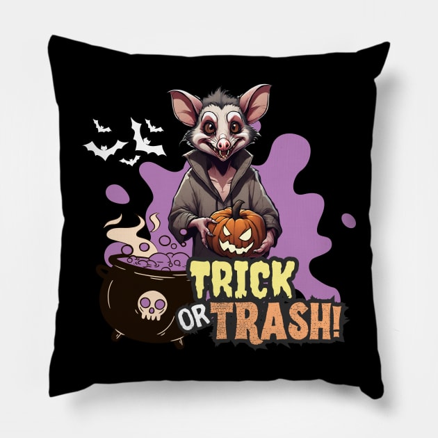 Trick-or-trash Pillow by DewaJassin