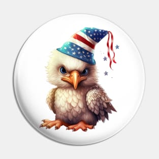 4th of July Baby Bald Eagle #5 Pin