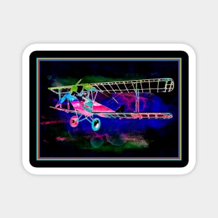 Biplane : Pop Art Abstract Whimsical Surreal Print Magnet