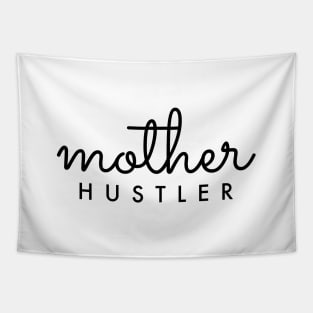 Mother HUSTLER Black Typography Tapestry