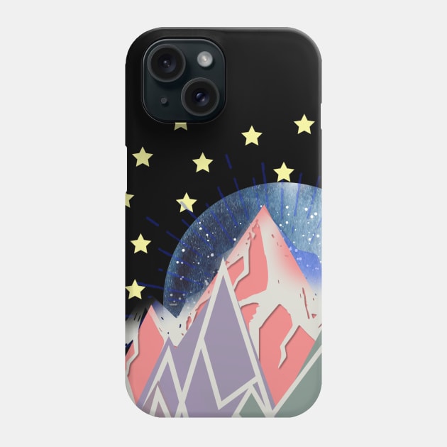 The mountains are my life - nighttime Phone Case by PincGeneral