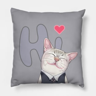 Cute Brown Gourami Cat Hi Pillow