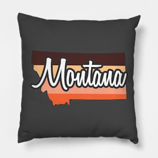 Montana State Map Pillow