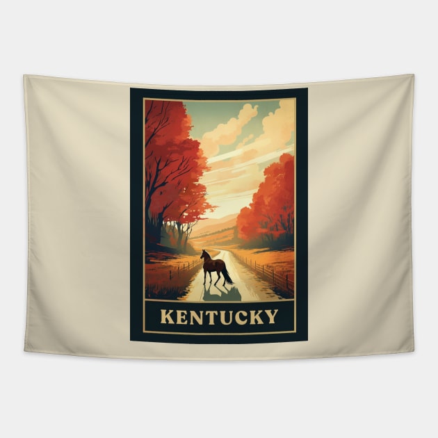 Kentucky Tapestry by Retro Travel Design